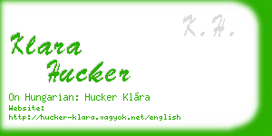 klara hucker business card